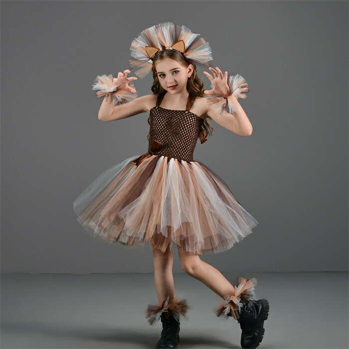 ライオン様　御専用　ドレス 楽天市場】女の子 コスプレ衣装 ライオン 仮装 チュールドレス 髑髏柄