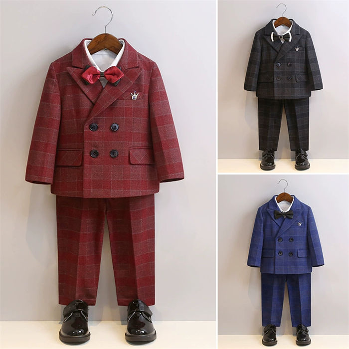 子供スーツ 男の子 上質キッズ フォーマル 子供服 キッズ スーツ ピアノ 卒業式 卒園式 入学式 七五三 発表会 リングボーイ レッド ブルー ブラック80/90/100/110/120/130/140/150cm 結婚式 記念写真 ドレスシャツ スリムフィット 衣装 ピアノ発表会 男の子