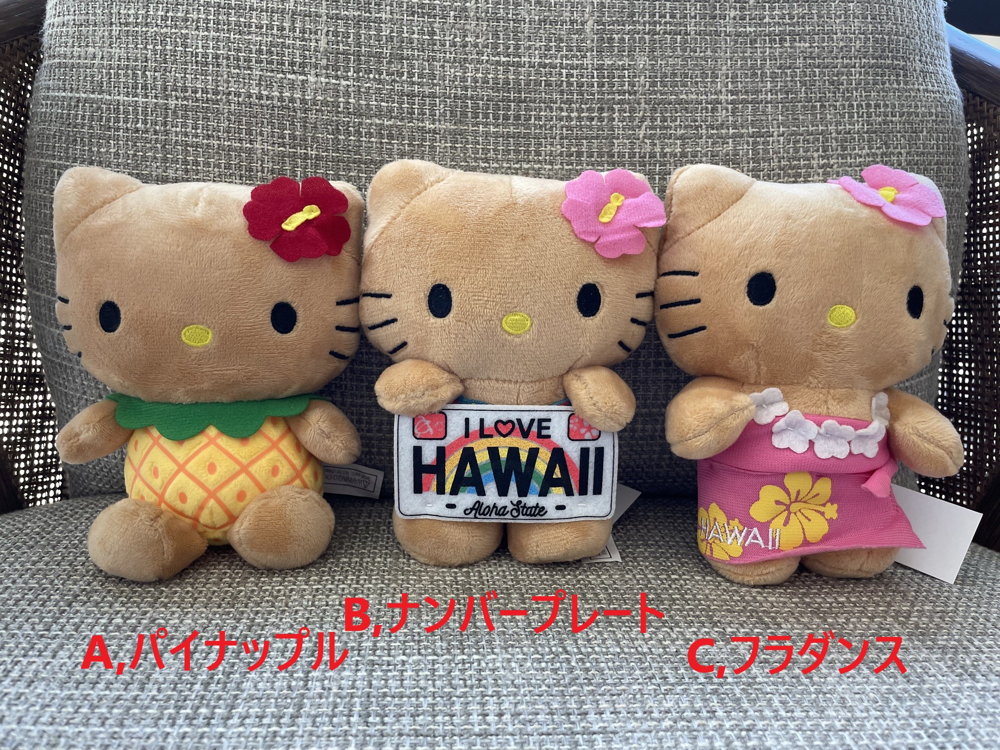 【楽天市場】日焼けキティ ぬいぐるみハワイ限定 ABCストア ぬいぐるみ フラダンス プレート パイナップル：サロン・ド・咲福里
