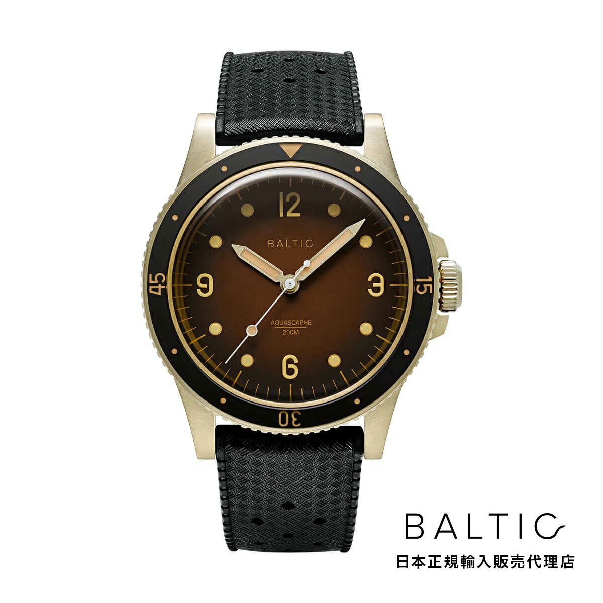 楽天市場】バルチック BALTIC WATCHES アクアスカーフ ブラック クリーム ブラックトロピックラバーベルト メンズ 男性用 腕時計 :  H°M'S” WatchStore