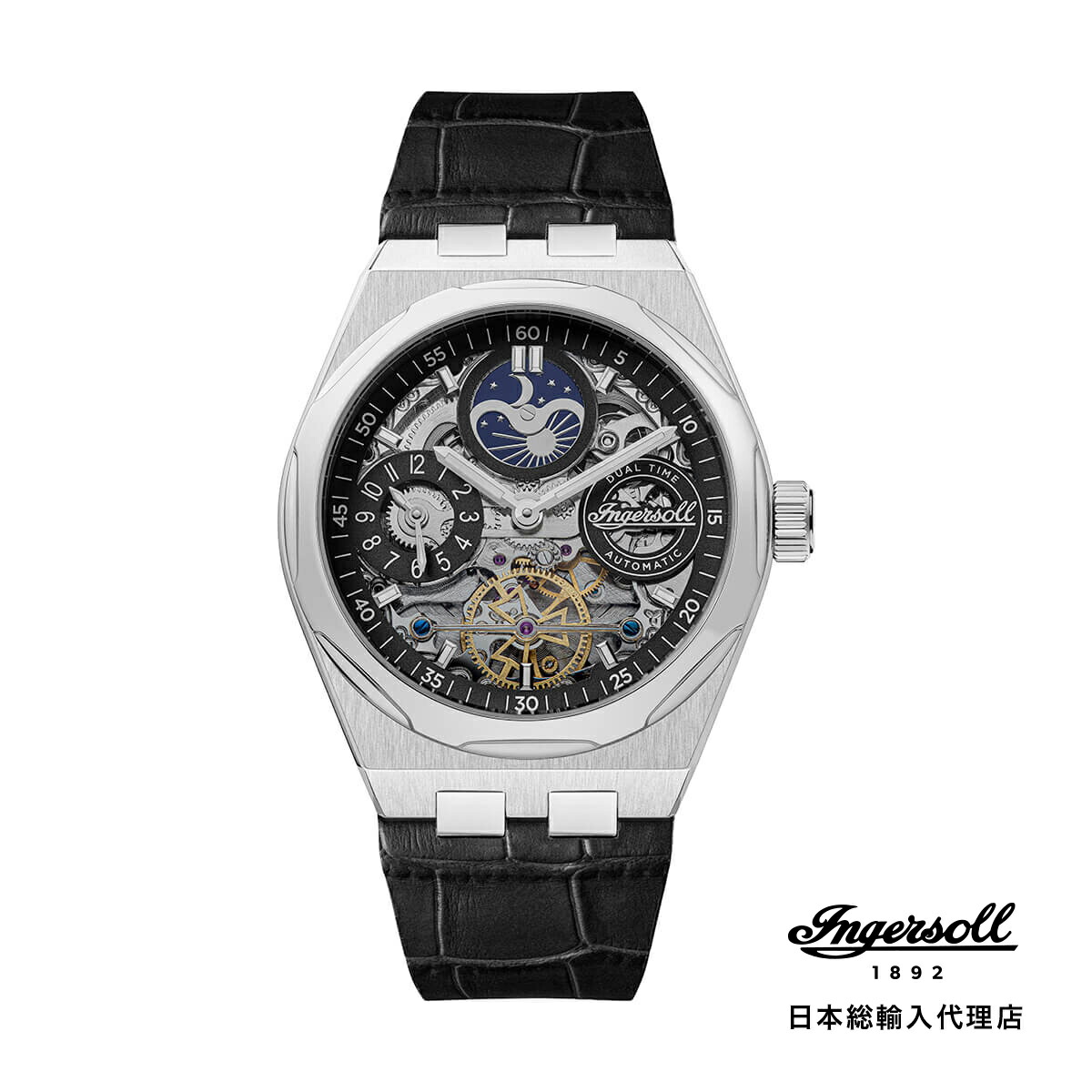 Ingersoll / インガソール ザ ブロードウェイ オートマチックウォッチ ブラックダイヤル ブラックレザー