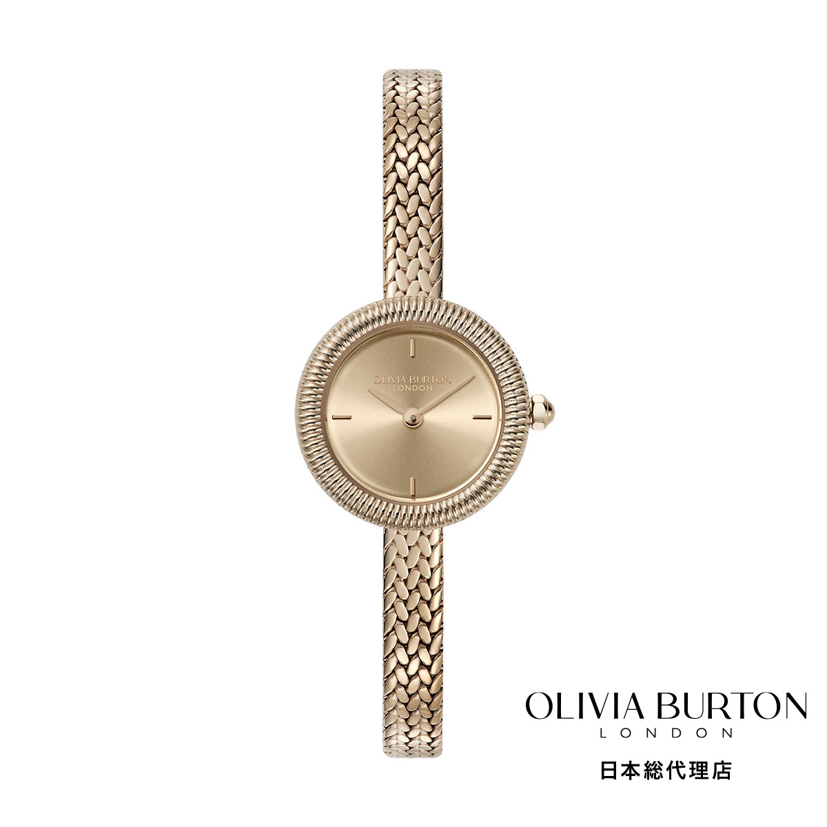 OLIVIA BURTON / オリビア・バートン クラシック 20mm ファインリー ローズゴールド メッシュ 20,020円