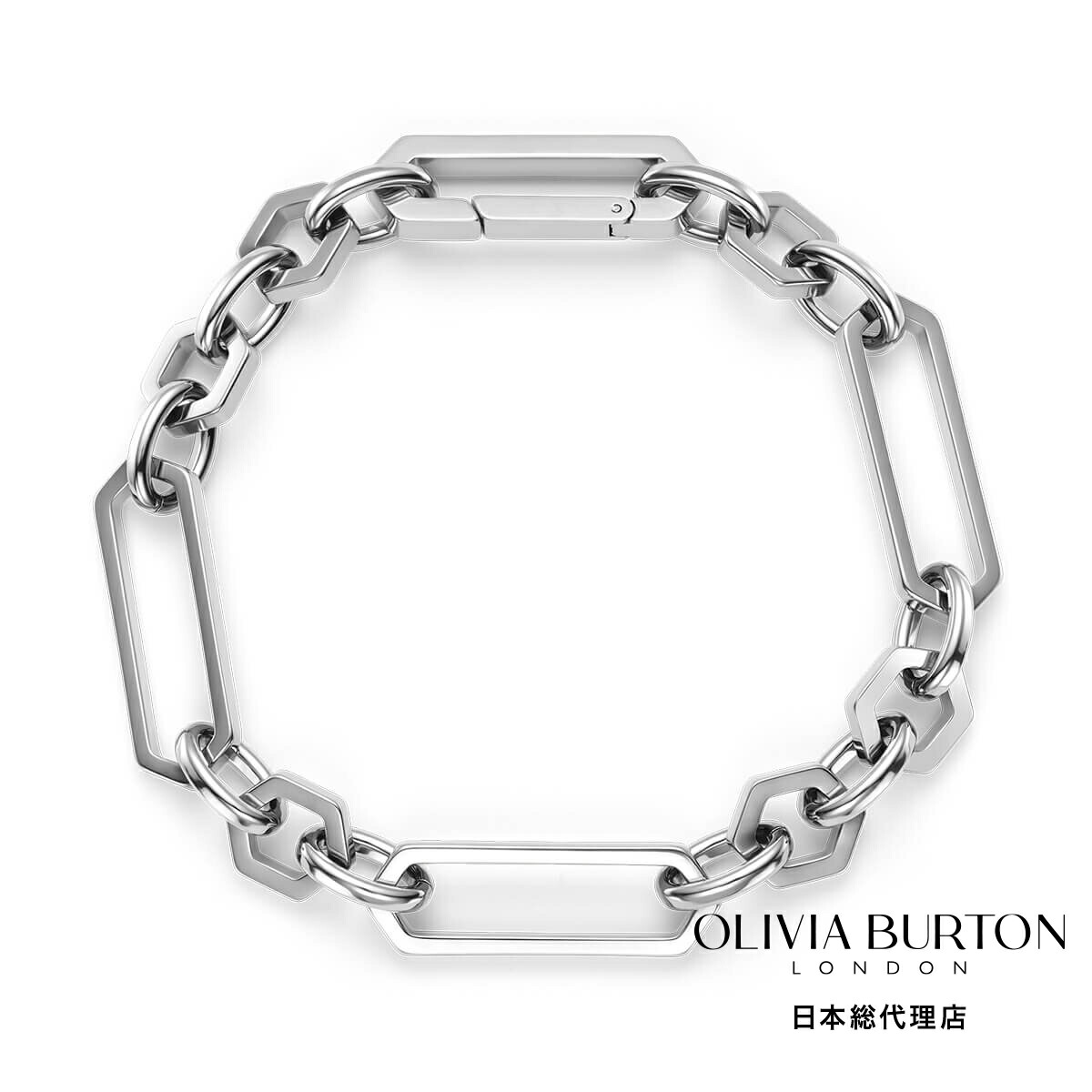 OLIVIA BURTON / オリビア・バートン トレンド - ヘックス リンク シルバー ブレスレット｜H&deg;M&rsquo;S&rdquo; WatchStore
