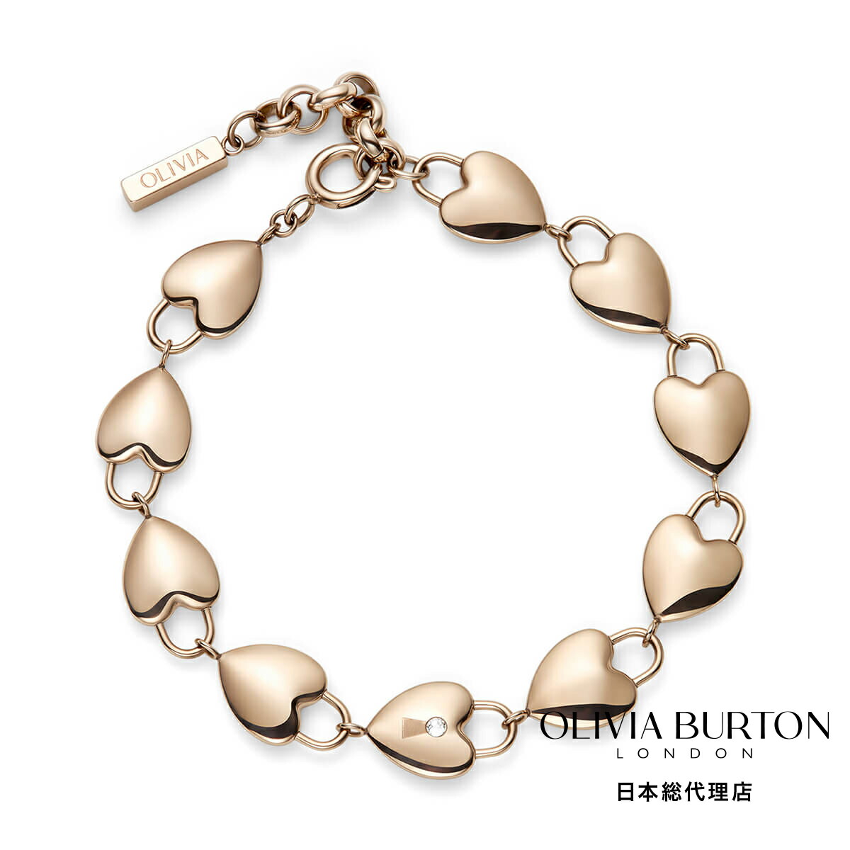 OLIVIA BURTON / オリビア・バートン クラシック - ロックハート ローズゴールド ブレスレット