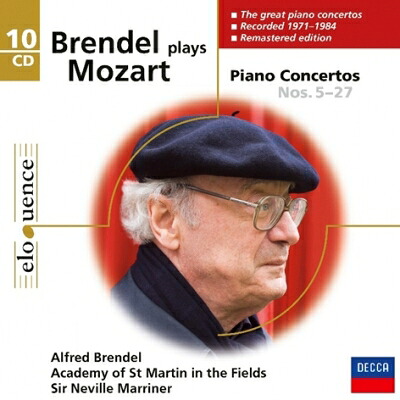 【輸入盤】 Mozart モーツァルト / ピアノ協奏曲全集（第5番～第27番）　アルフレート・ブレンデル、ネヴィル・マリナー＆アカデミー室内管弦楽団（10CD） 【CD】
