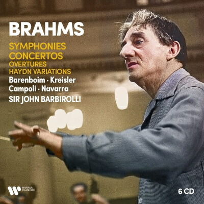【輸入盤】 Brahms ブラームス / 交響曲全集、管弦楽曲集、協奏曲全集　ジョン・バルビローリ＆ウィーン・フィル、ニュー・フィルハーモニア管、ダニエル・バレンボイム、他（6CD） 【CD】