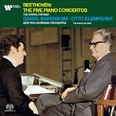 【輸入盤】 Beethoven ベートーヴェン / ピアノ協奏曲全集、合唱幻想曲　ダニエル・バレンボイム、オットー・クレンペラー＆ニュー・フィルハーモニア管弦楽団（3SACD） 【SACD】