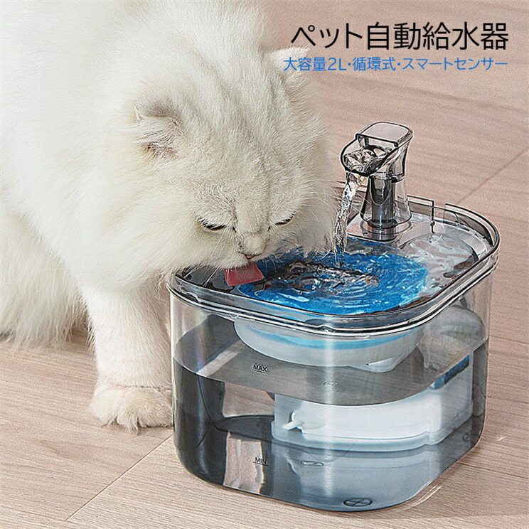 楽天市場】送料無料ペット 猫 犬 水飲み器 浄水 自動 大容量 循環式 L ペット用品 透明 安全 自動給水器 おしゃれ 猫ボウル 猫犬通用 可愛い  自動噴水 透明 : 向日葵SHOP楽天市場店