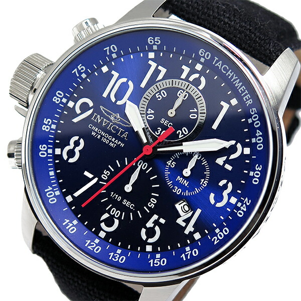 Invicta ブルー クロノグラフ 腕時計 INVICTA ~インビクタ~ フォロワー様限定クーポン配布中
