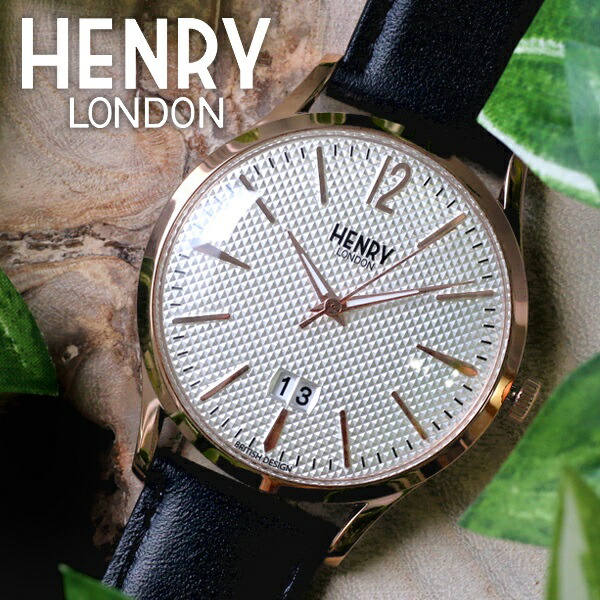 ヘンリー英国の首都 HENRY LONDON バージニアの州都 41粍 ユニ一発やる ウォッチ HL41-JS-0038 白いこと/黒いこと