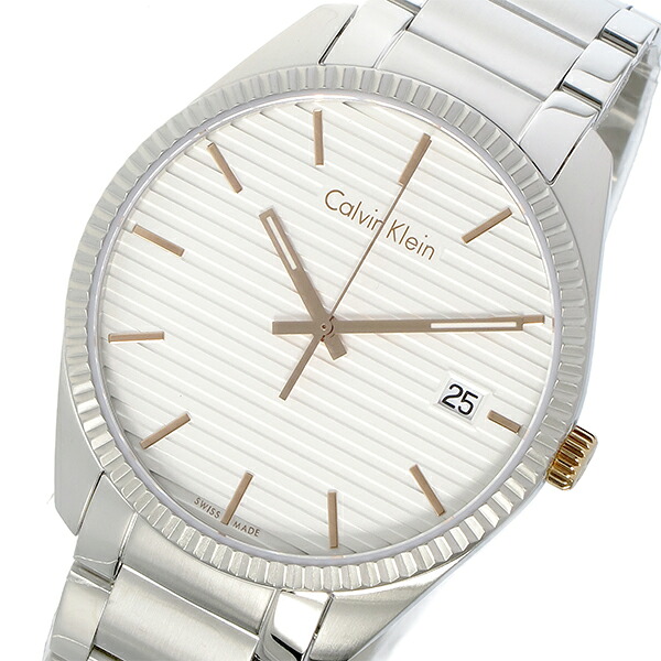 カルバンクライン Calvin Klein ボールド BOLD クオーツ メンズ 腕時計 K5R31B46 ホワイトシルバー｜ハピネスセレクトショップ