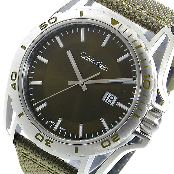 カルバン クライン CALVIN KLEIN クオーツ メンズ 腕時計 K5Y31XWL グリーン｜ハピネスセレクトショップ