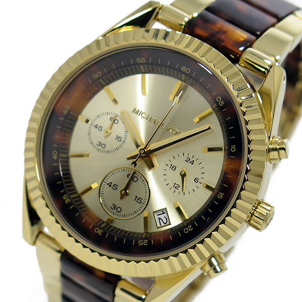 マイケル教科課程 MICHAEL KORS 石英 クロノ レディース ウオッチ MK5963 ゴールド