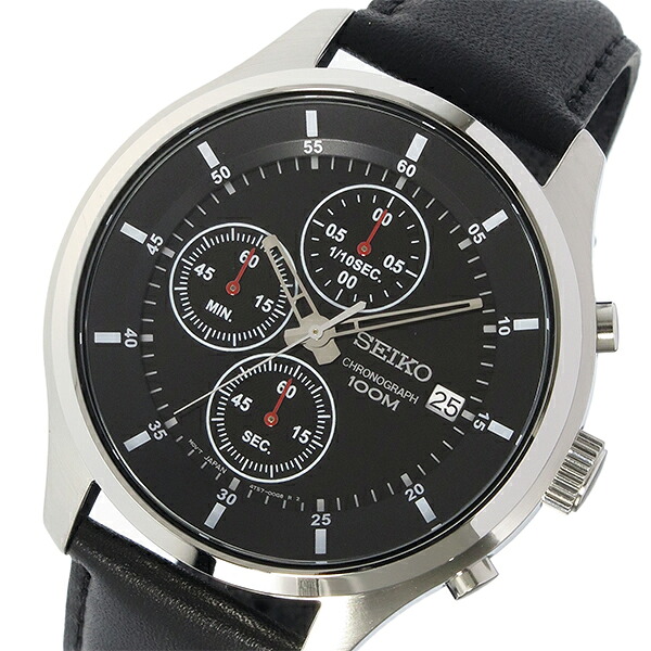 セイコー SEIKO クロノ クオーツ メンズ 腕時計 SKS539P2 ブラック