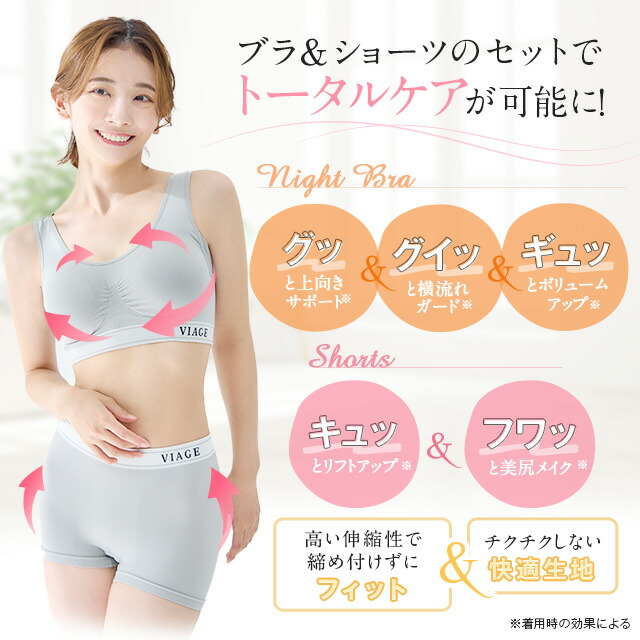 累計1,000万枚突破 公式 VIAGE ビューティ アップ ナイトブラ