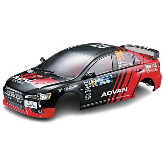 ミツビシLANCER EV X塗装済ボディ(ラリーレーシング) [48002](JAN：4560394761353)｜ホビーマンズ
