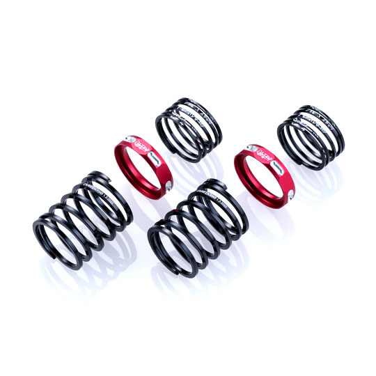 4Edge ツインスプリング 1.2-2070(線径□1.2/7.0巻/自由長20mm HSP付/2pcs/レッド) [OD4001](JAN：4582540480017)