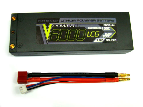 VANT Li-Poバッテリー 7.4V 6000mAh 100C LCG [VT6000LCG](JAN：2000000068541)