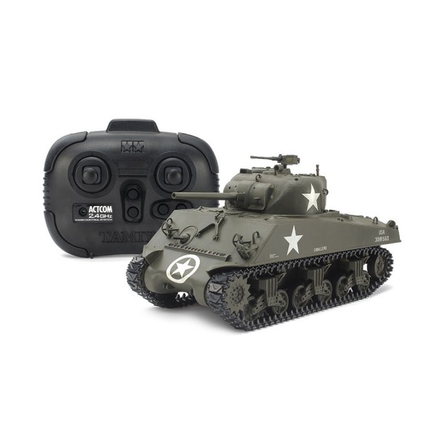 1/35RC アメリカ M4A3シャーマン戦車(専用プロポ付き) [48217](JAN：4950344482177)