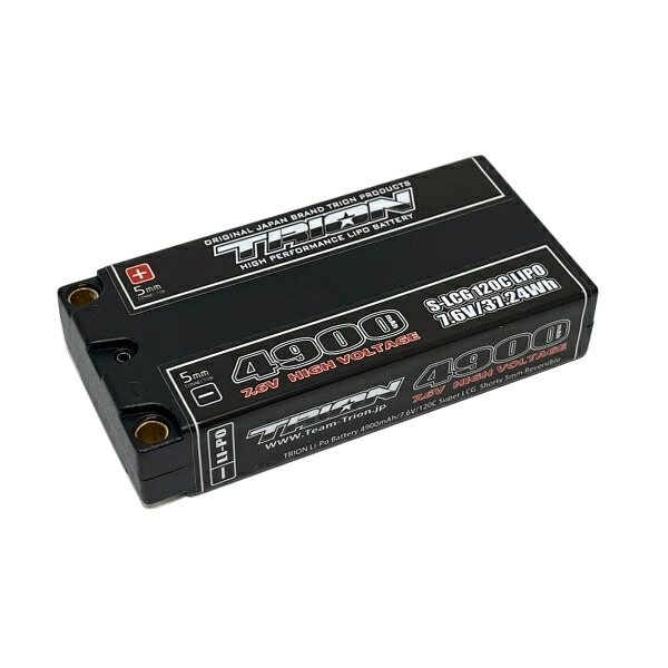 TRION Li-Po 4900mAh/7.6V/120C/SLCGS/5mmRev [TGB-SLCG4900HVR](JAN：4573310143454)