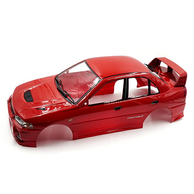 1/10三菱ランサーEVO IV セダンタイプ 塗装済ボディ レッド ホイルセット付 [YABY-0005](JAN：4894711079396)