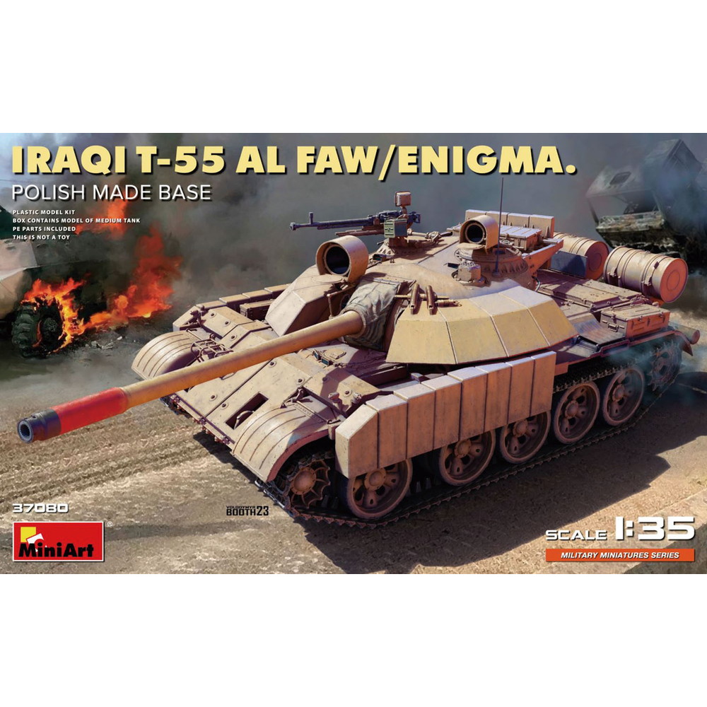 ミニアート 1/35 イラク共和国 T-55 アル・ファウ/エニグマ ポーランド製車両ベース プラモデル MA37080｜模型・プラモ総合専門店　ホビコレ