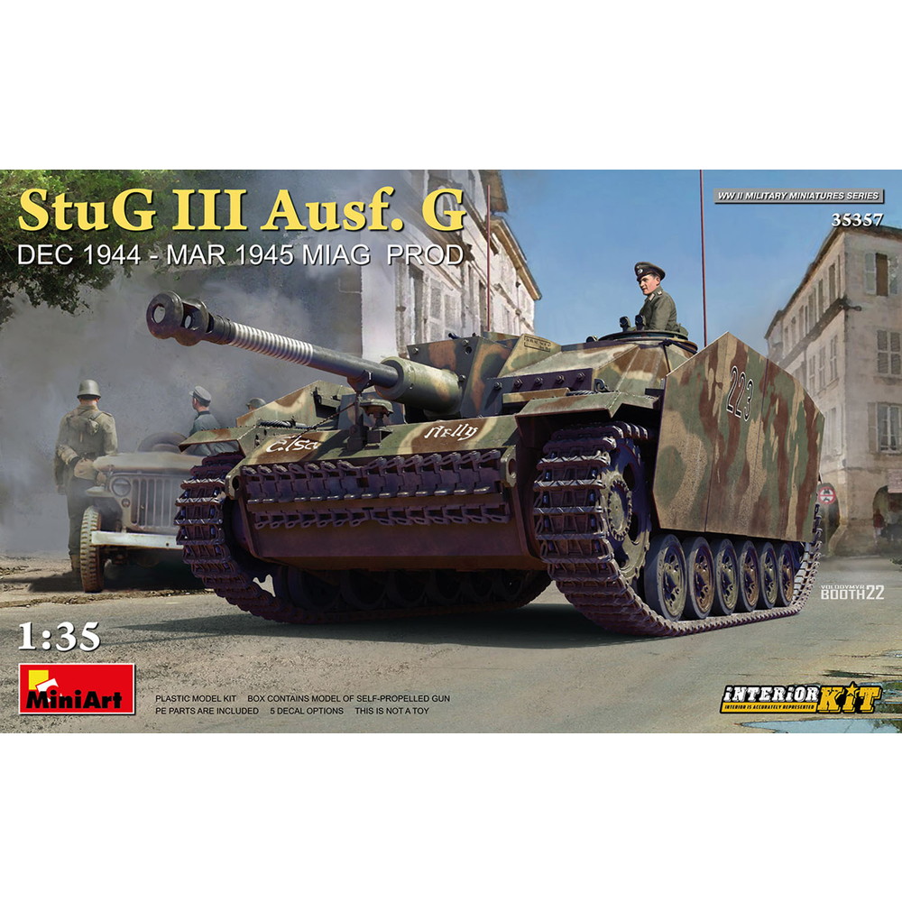 ミニアート インテリアキットシリーズ 1/35 WW.II ドイツ軍 III号突撃砲 G型 MIAG社製 1944年12月-1945年3月フルインテリア仕様 プラモデル MA35357