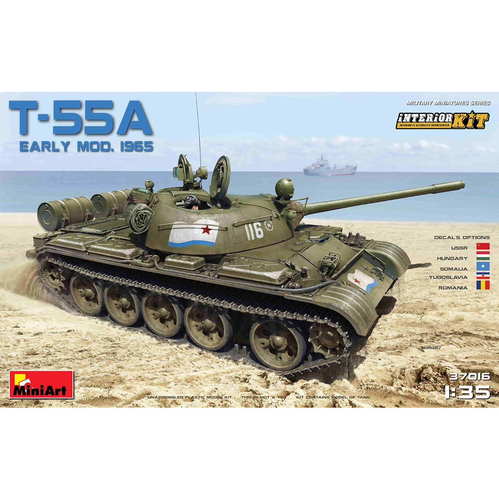 ミニアート インテリアキットシリーズ 1/35 ソビエト軍 T-54 A 初期生産型 1965年 フルインテリア仕様 プラモデル (訳あり商品) MA37016b