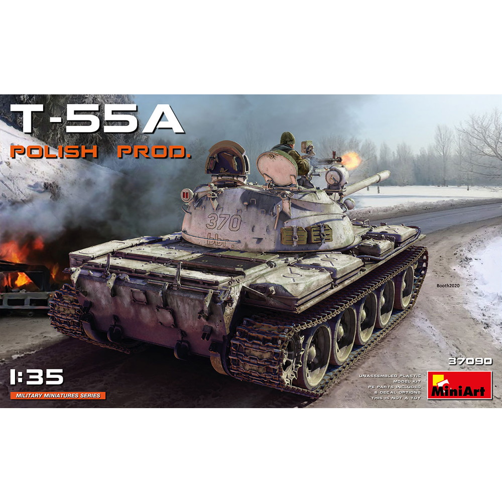 ミニアート 1/35 東欧諸国運用 T-55 A 1970-1970s ポーランド製 プラモデル MA37090