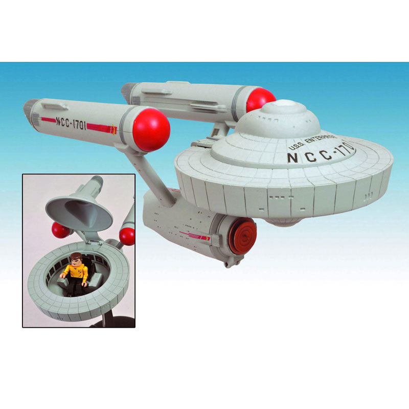 ダイアモンドセレクト スタートレック TOS USS エンタープライズ NCC-1701 ｗ/カーク船長 ミニメイツディフォルメ版 DC17852