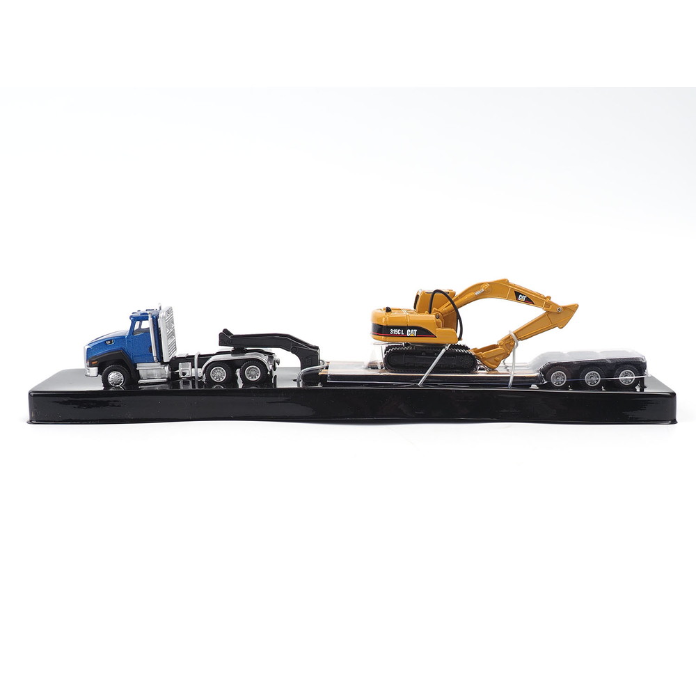 ダイキャストマスター 1/87 キャタピラー CAT CT660 デイキャブ w/ローボーイトレーラ & CAT 315CL 油 圧ショベル付属 完成品 DM84415