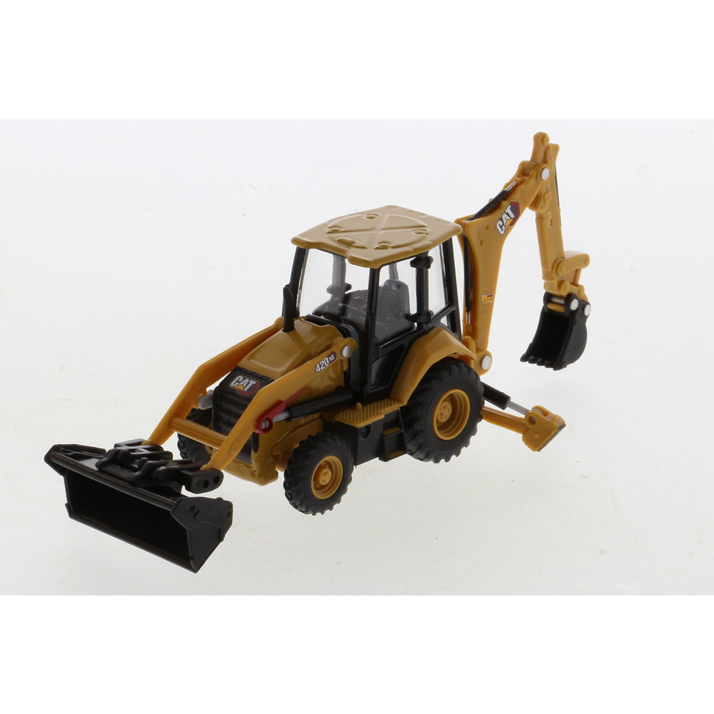 ダイキャストマスター 1/64 キャタピラー CAT 420 XE バックホーローダー 交換用アタッチメント4種付属 DM85765