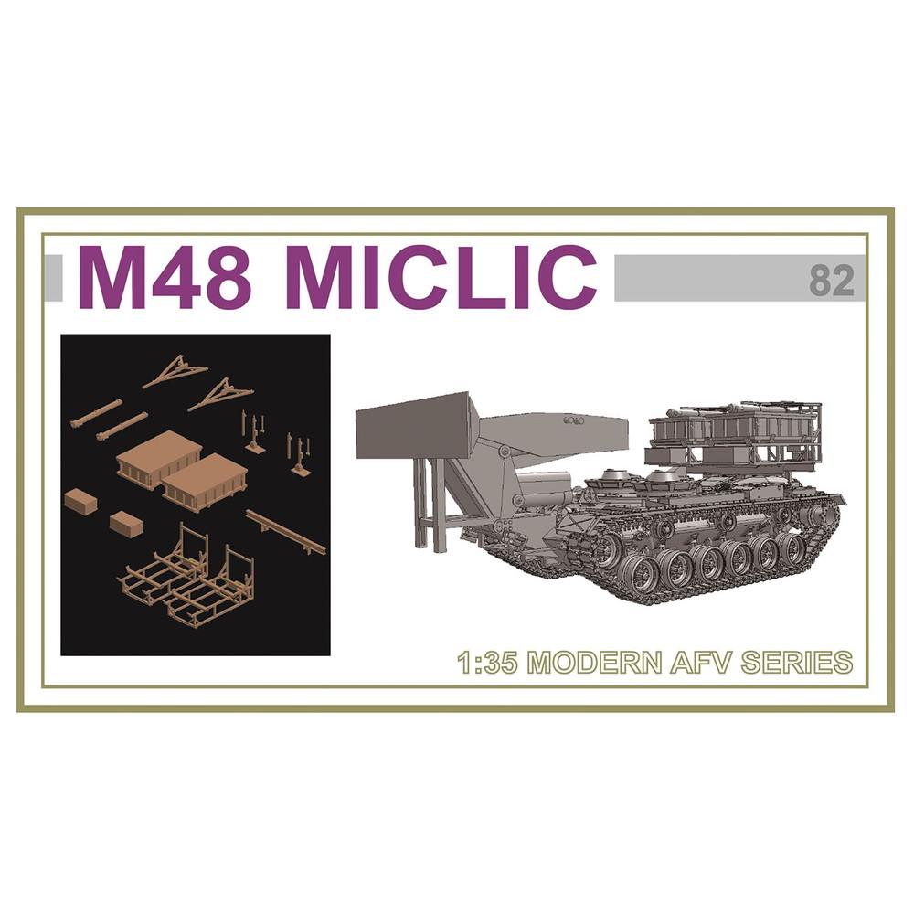サイバーホビー 1/35 M48 MICLIC（地雷除去導爆線）搭載 プラモデル CH3625