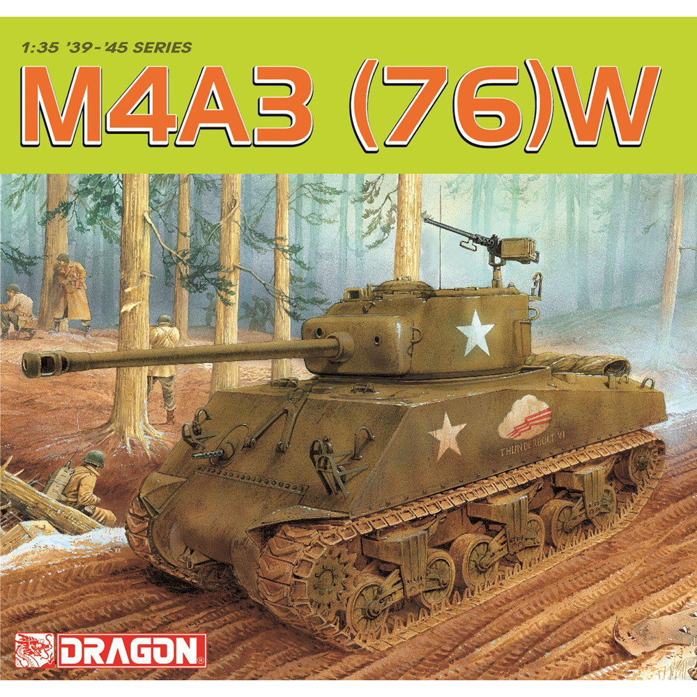 ドラゴン 1/35 WW.II アメリカ軍 M4A3(76)W シャーマン マジックトラック/アルミ砲身/3Dプリントダックビル&ヘッドライト・ホーンガードパーツ/銅線ワイヤー付属 豪華仕様 プラモデル DR6325SP