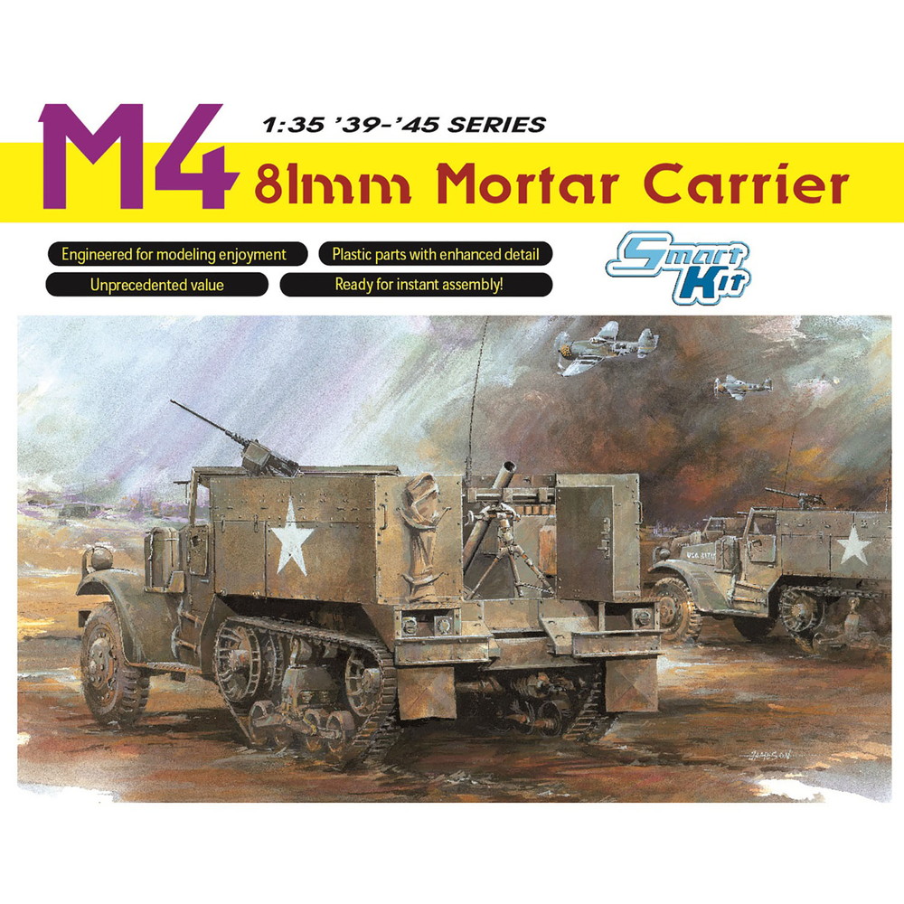 ドラゴン 1/35 WW.II アメリカ軍 M4 81mm 自走迫撃砲 金属砲身/3Dプリント ヘッドライト ガード＆ホーンガード付属 プラモデル DR6361SP