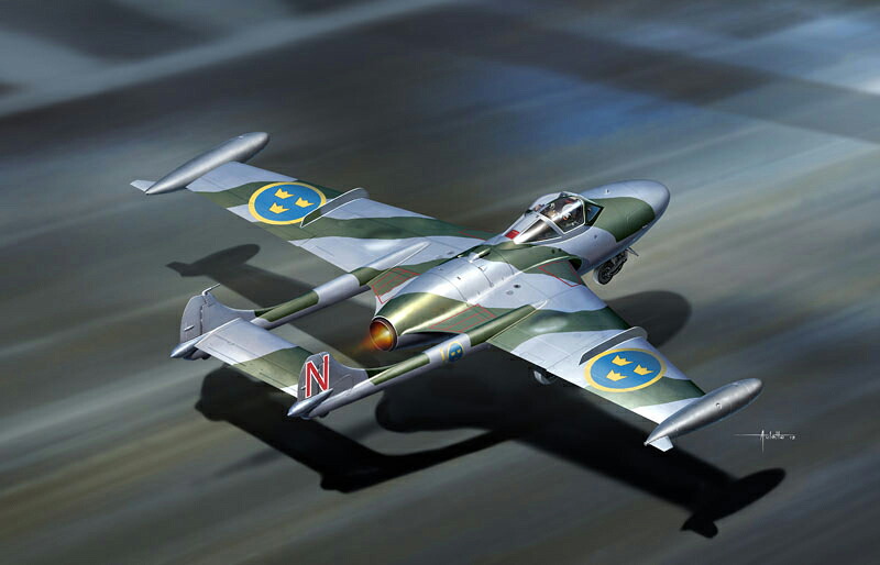 网络爱好 1/72 德哈维兰毒液 nf 3 dh-112