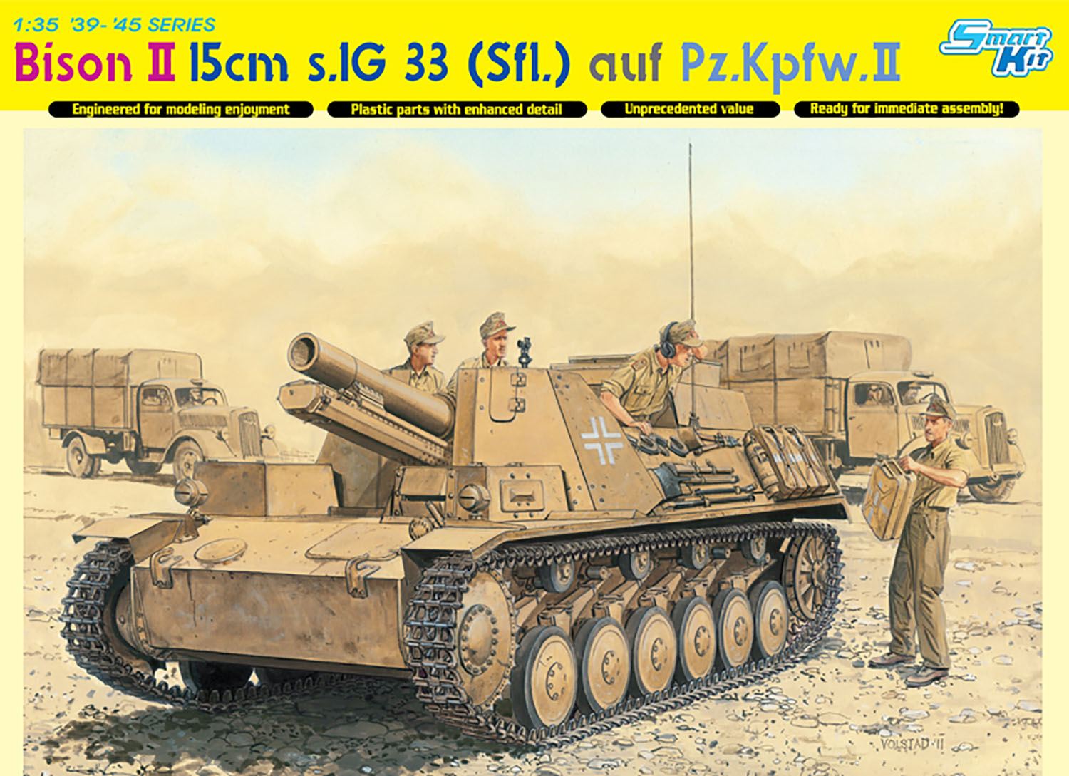 ドラゴン 1/35 WW.II ドイツ軍 15cm 33式重歩兵砲搭載自走砲 バイソンII マジックトラック付 プラモデル DR6440MT