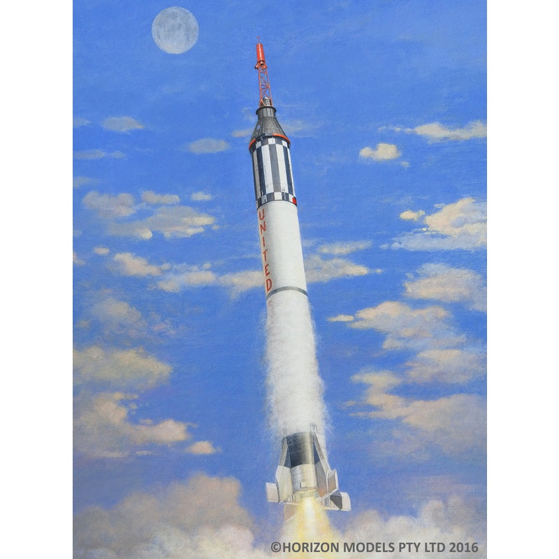 ホライズンモデル 1/72 アメリカ初の有人宇宙ロケット マーキュリー・レッドストーン プラモデル HM2004