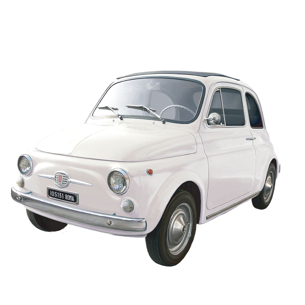 1/12 イエローボディver フィアット500F 1968 ルーフキャリア付属 1/12 イエローボディver フィアット500F 1968 ルーフキャリア