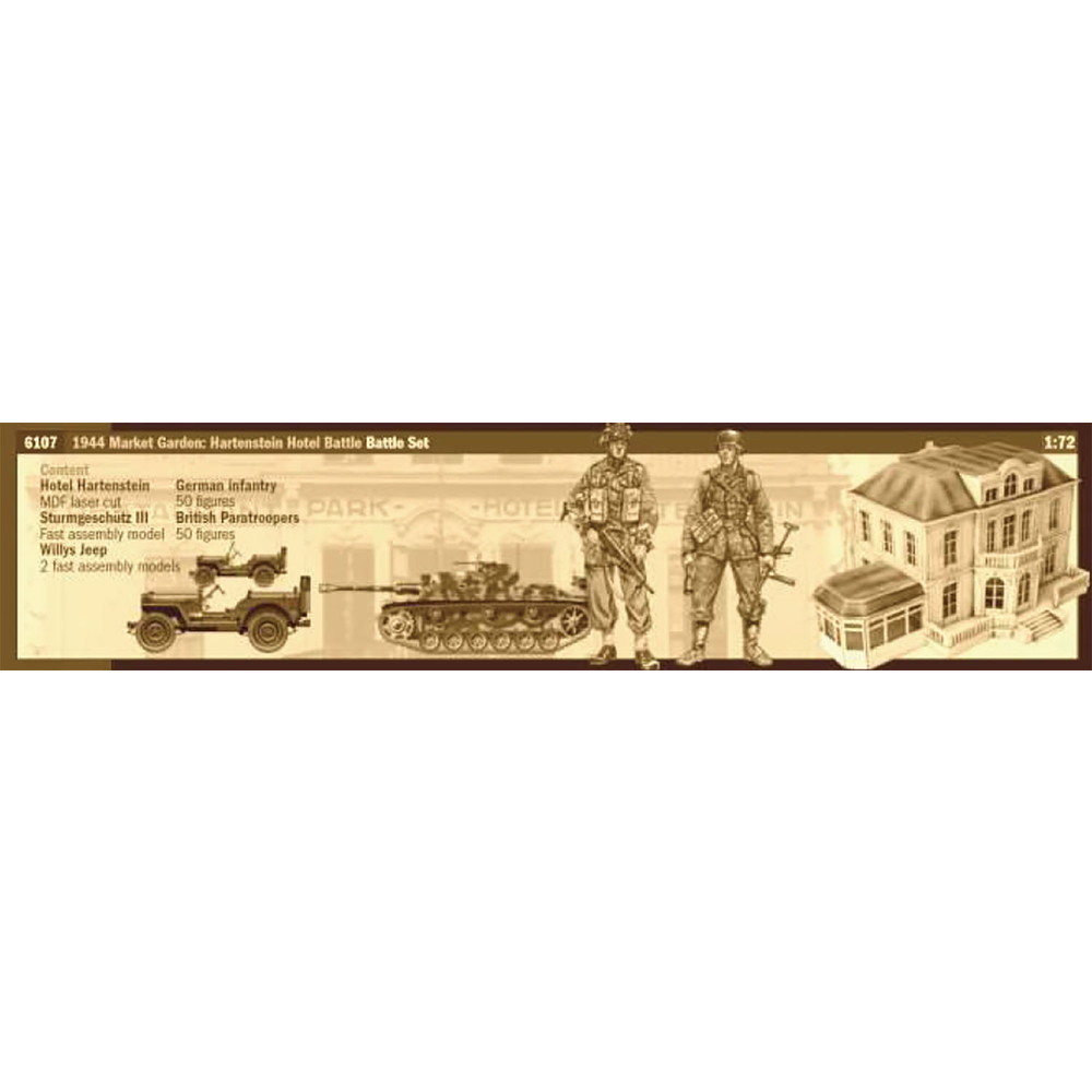 イタレリ 1/72 WW.II マーケット・ガーデン作戦 ホテル ハルテンシュタイン 情景セット プラモデル IT6107