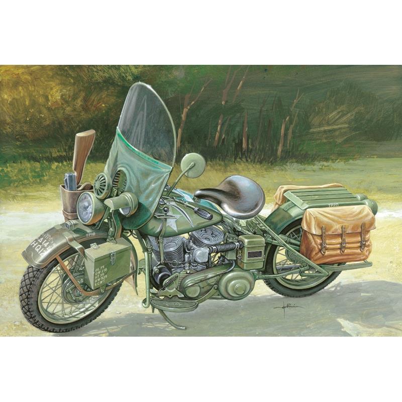 イタレリ ミリタリービークル 1 9 WW.II アメリカ陸軍 軍用バイク WLA 750 IT7401
