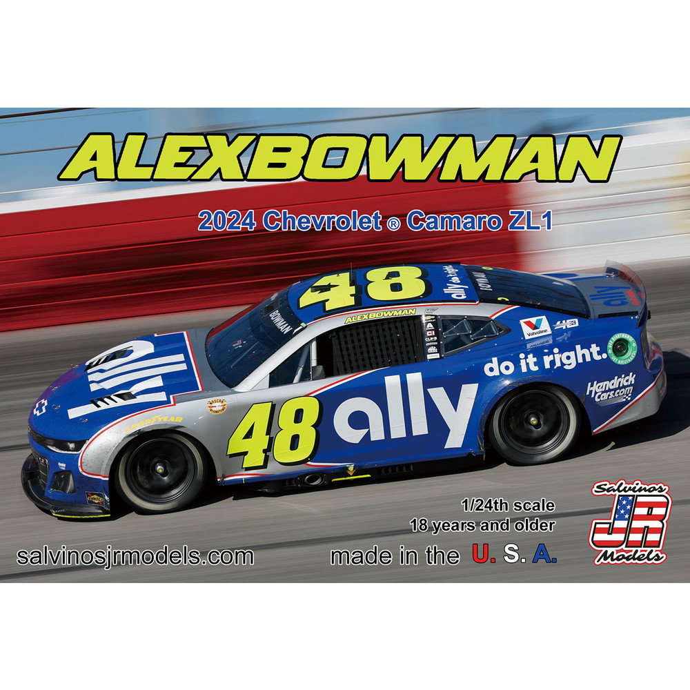 サルビノスJRモデルズ 1/24 アレックス･ボウマン #48 アリー スローバック シボレー カマロ ZL1 NASCAR 2024 プラモデル HMC2024ABDA