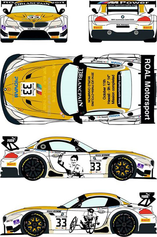 レーシングデカール43 1 24 BMW Z4 GT3 ロアル・レーシング 2014 ブランパン・スプリント・シリーズ ゾルダー カーNo.33