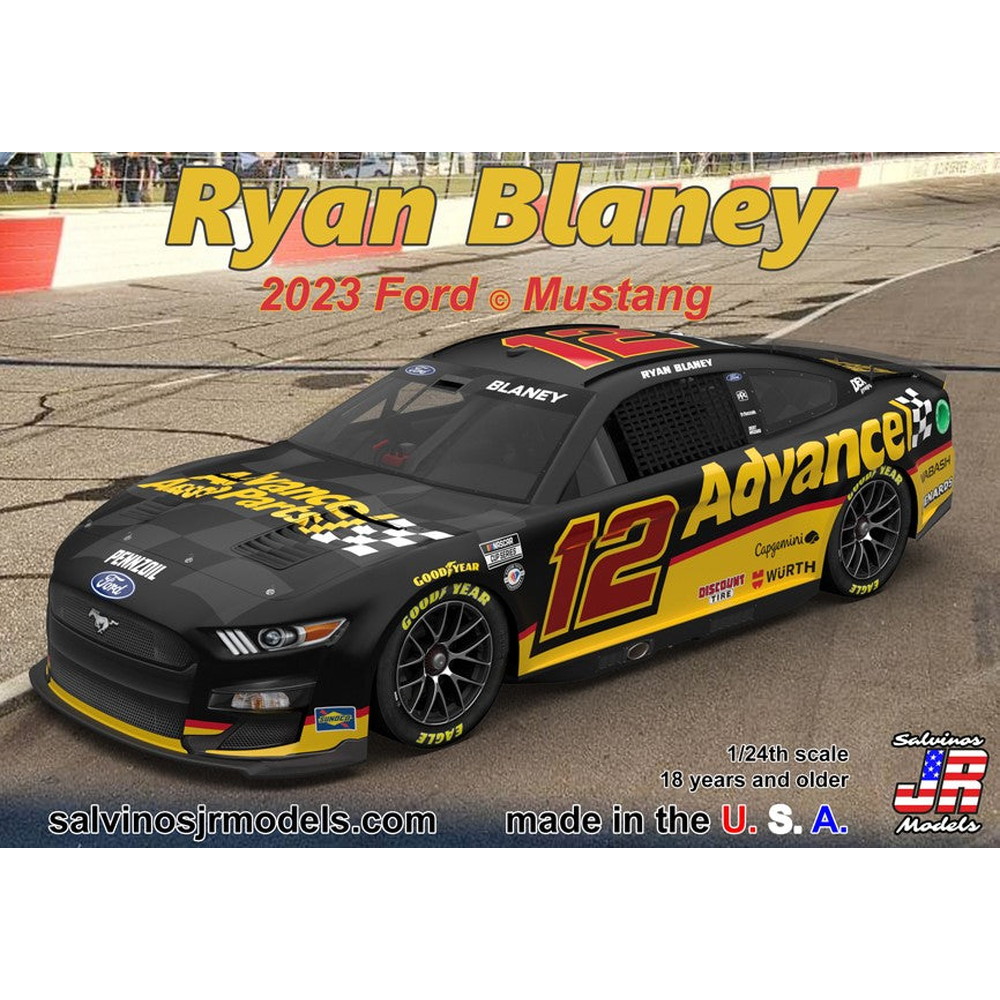 サルビノスJRモデルズ 1/24 ライアン・ブレイニー #12 アドバンス オート フォード マスタング NASCAR 2023 プラモデル PF2023RBA｜模型・プラモ総合専門店　ホビコレ