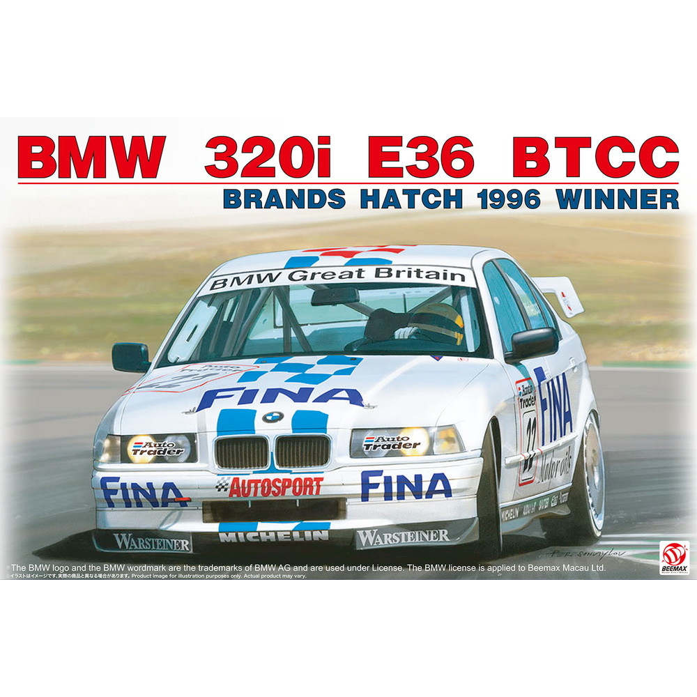 プラッツ/BEEMAX 1/24 シリーズ BMW 320i E36 1996 BTCC ブランズハッチ ウィナー プラモデル BX24045
