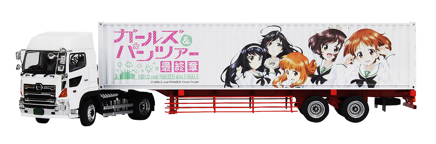 プラッツ ガールズ&パンツァー最終章 1/50スケール キャラコンテナ（40ft）あんこうチーム トラクターヘッド付きフルセット