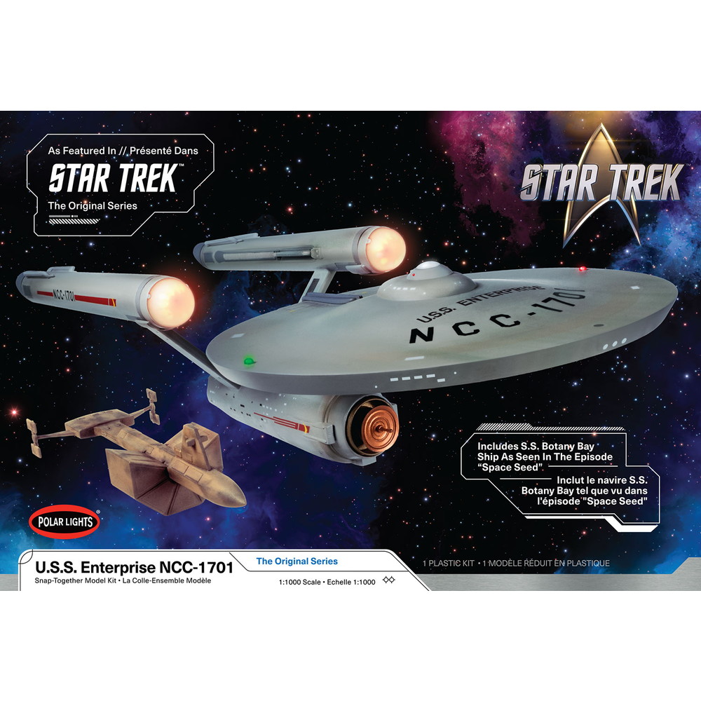 ポーラライツ 1/1000 スター トレック 宇宙大作戦 U.S.S.エンタープライズ NCC-1701 & ボタニーベイ （スナップキット） POL1000