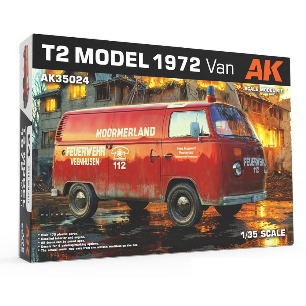 AKインタラクティブ 1/35 1972 ワンボックスカー コマーシャルバンタイプ プラモデル AK35024