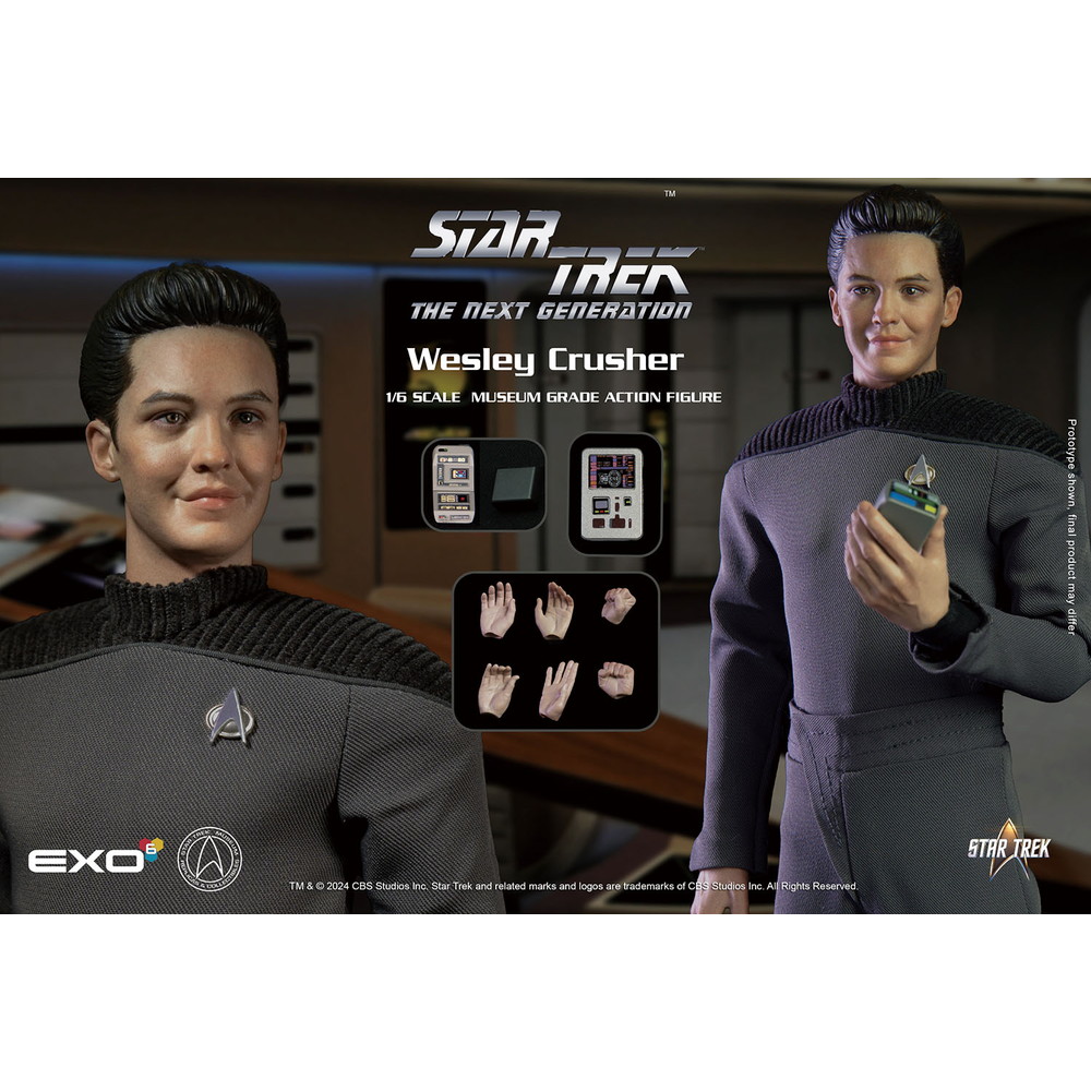 EXO-6 1/6 ハイパーリアリスティックアクションフィギュア 新スター・トレック ウェス リー・クラッシャー フィギュア EXO-01-099