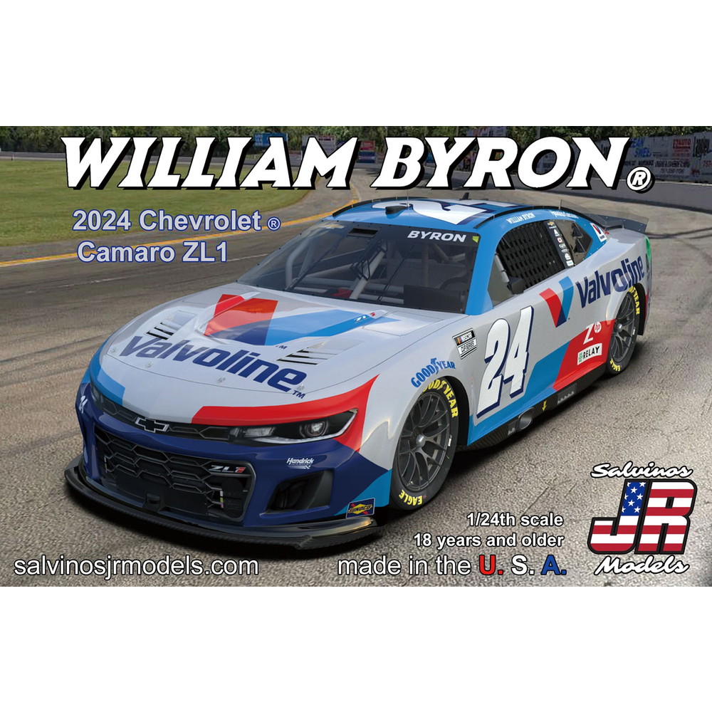 サルビノスJRモデルズ 1/24 ウイリアム・バイロン #24 バルボリン シボレー カマロ ZL1 NASCAR 2024 プラモデル HMC2024WBV｜模型・プラモ総合専門店　ホビコレ